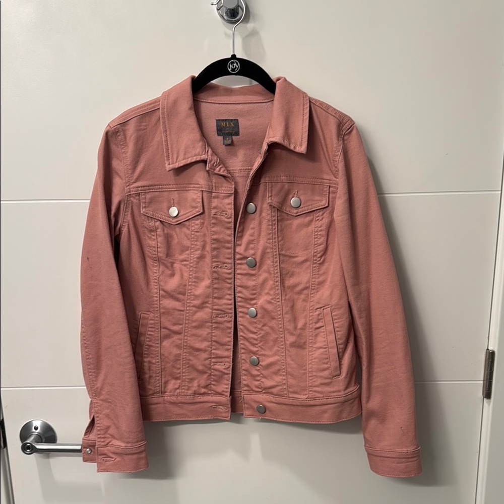 Mi Pink Jean Jacket Soft Denim Style